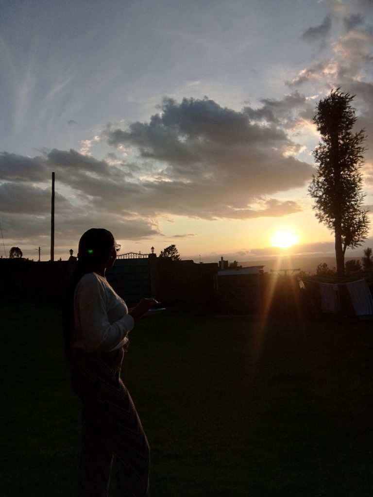 Enjoying the sunset somewhere in Nakuru :)