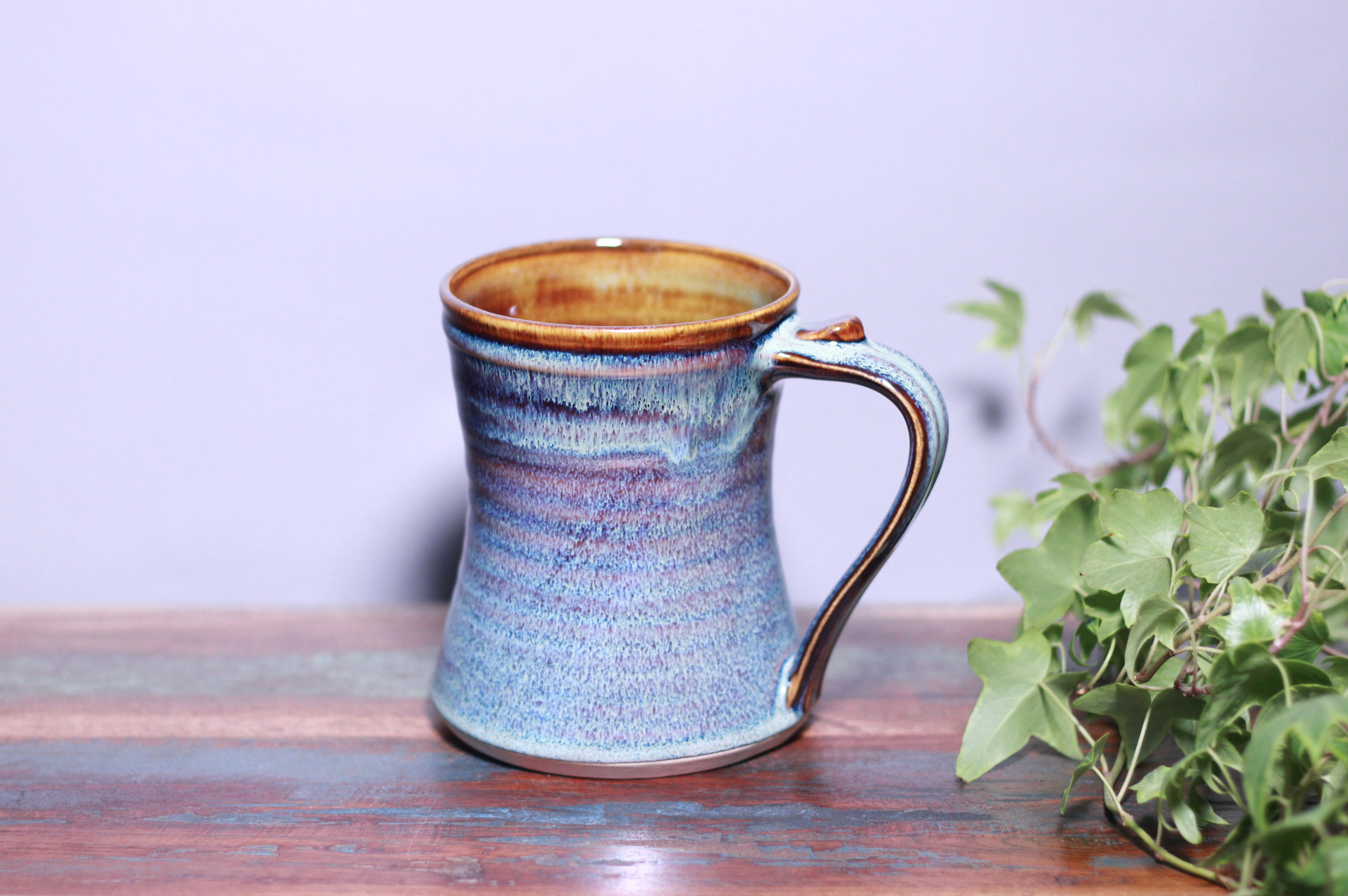 Rutile blue tankard flared 2