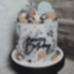 Black 'Happy Birthday' Topper