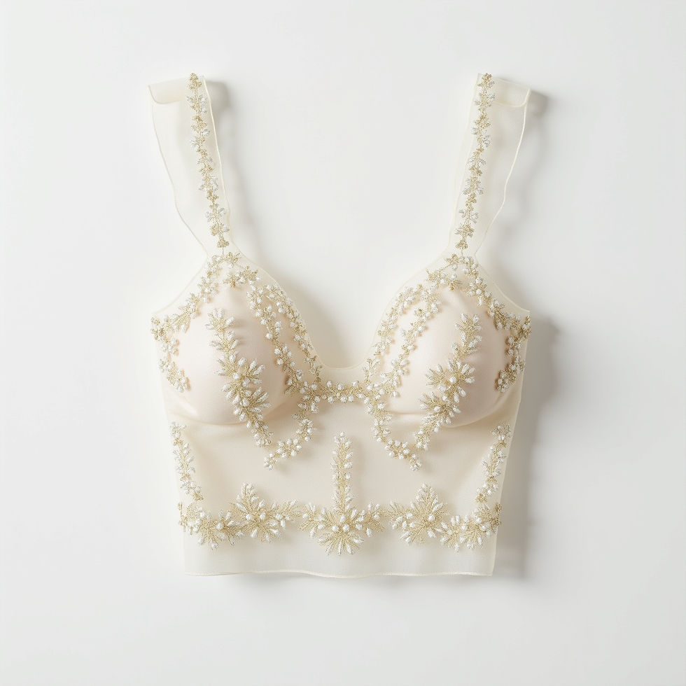 Embroidered Tulle Bodice