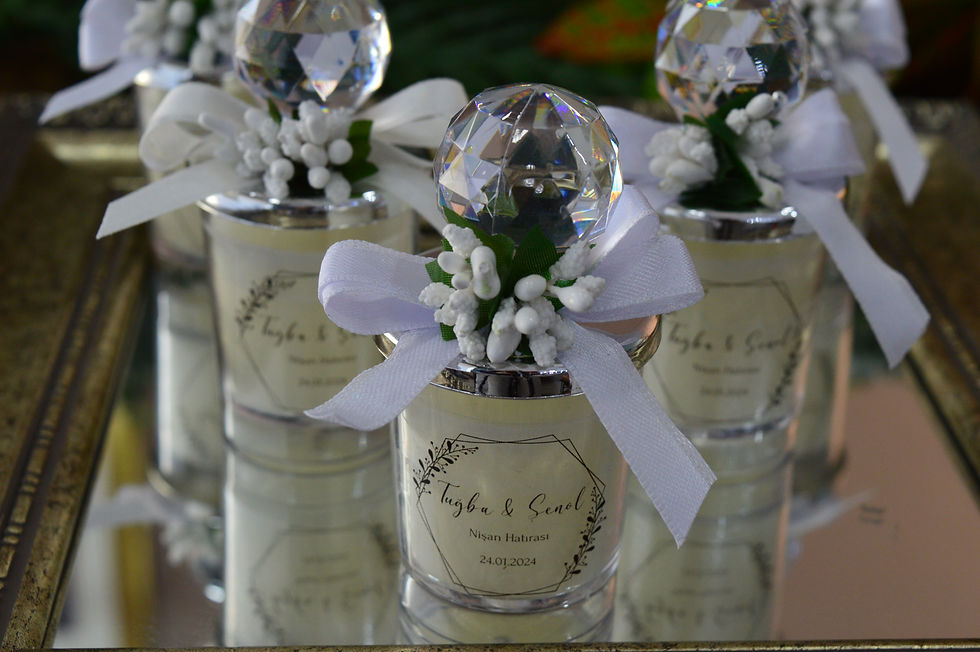 Küçük resim: Kristal Topuzlu Mika Bardak Mum Söz, Nişan, Nikah, Kına, Düğün,Doğum  Hediyeliği