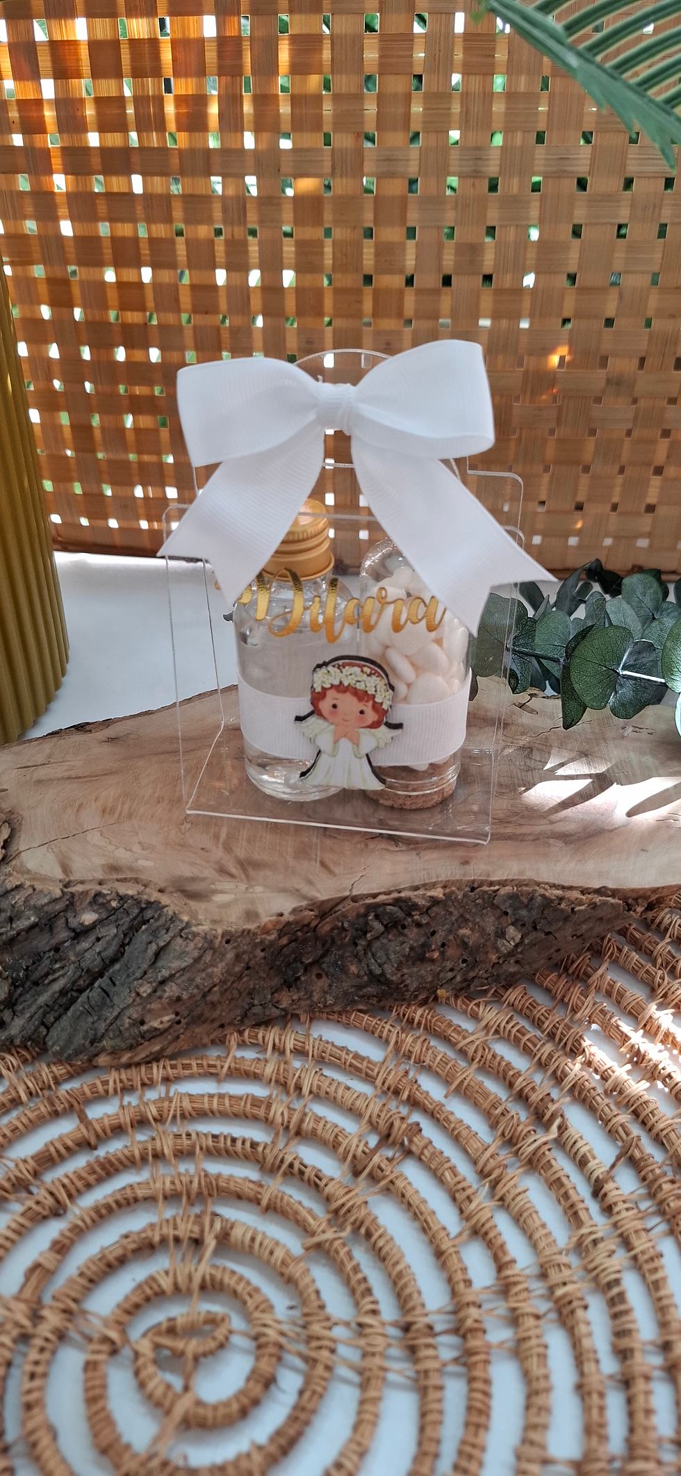 Miniaturbild: Pleksi Çanta İçinde Kolonya ve Kalp Draje Şeker Bebek Hediyeliği