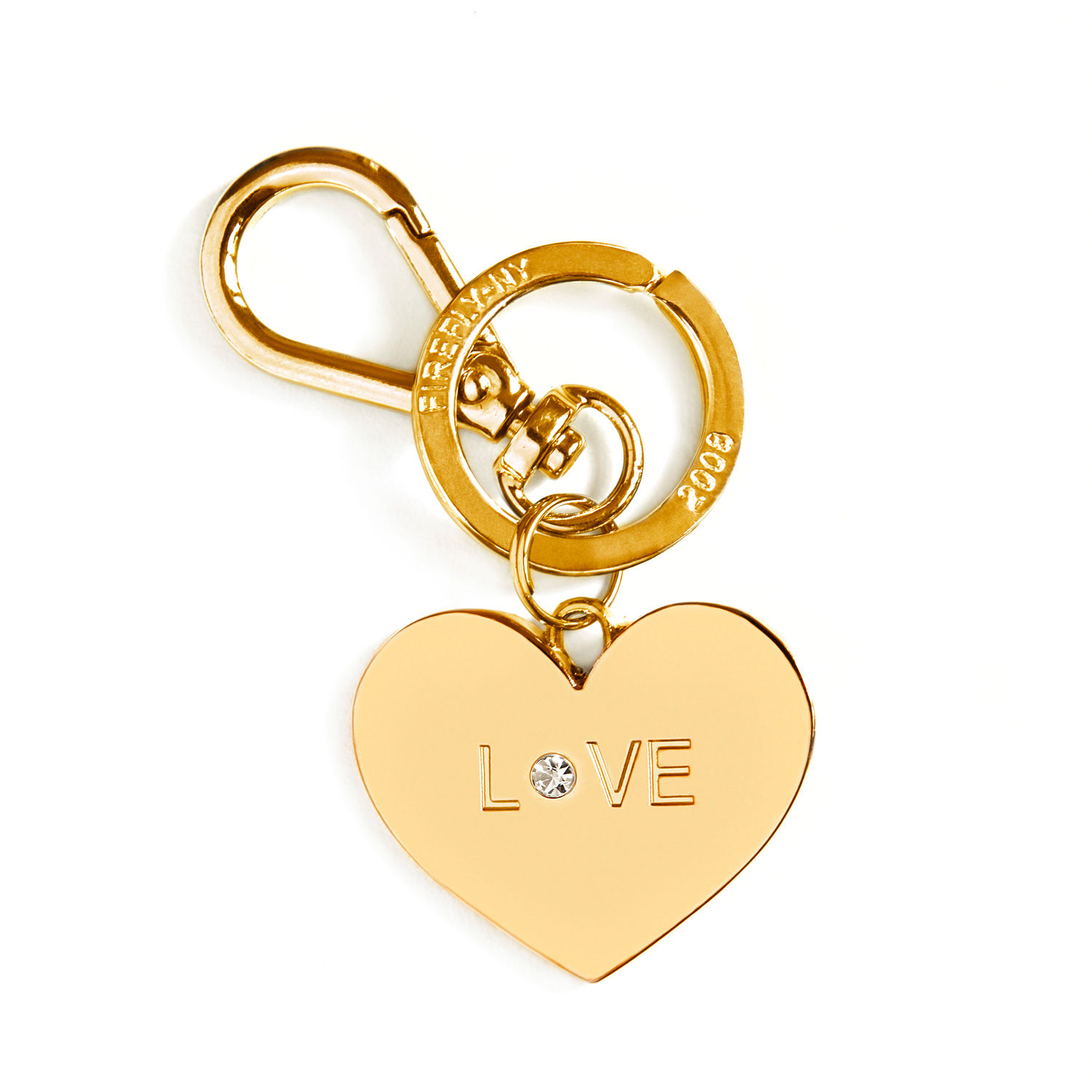 LOVE Heart Bag Charm - Gold