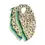 Thumbnail: Leopard Print with Colourful Border Line - Green