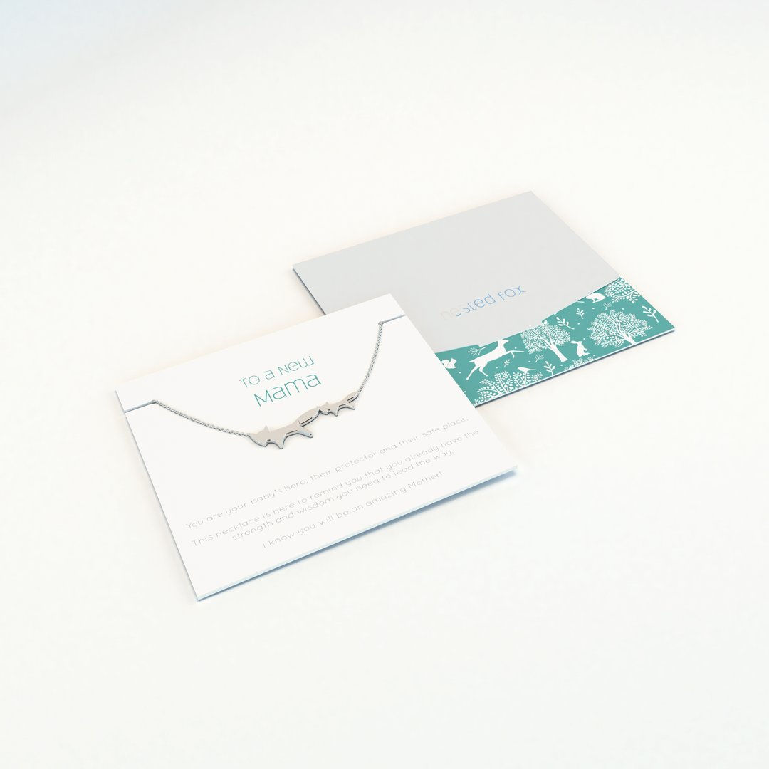 Nested Fox New Mama Necklace
