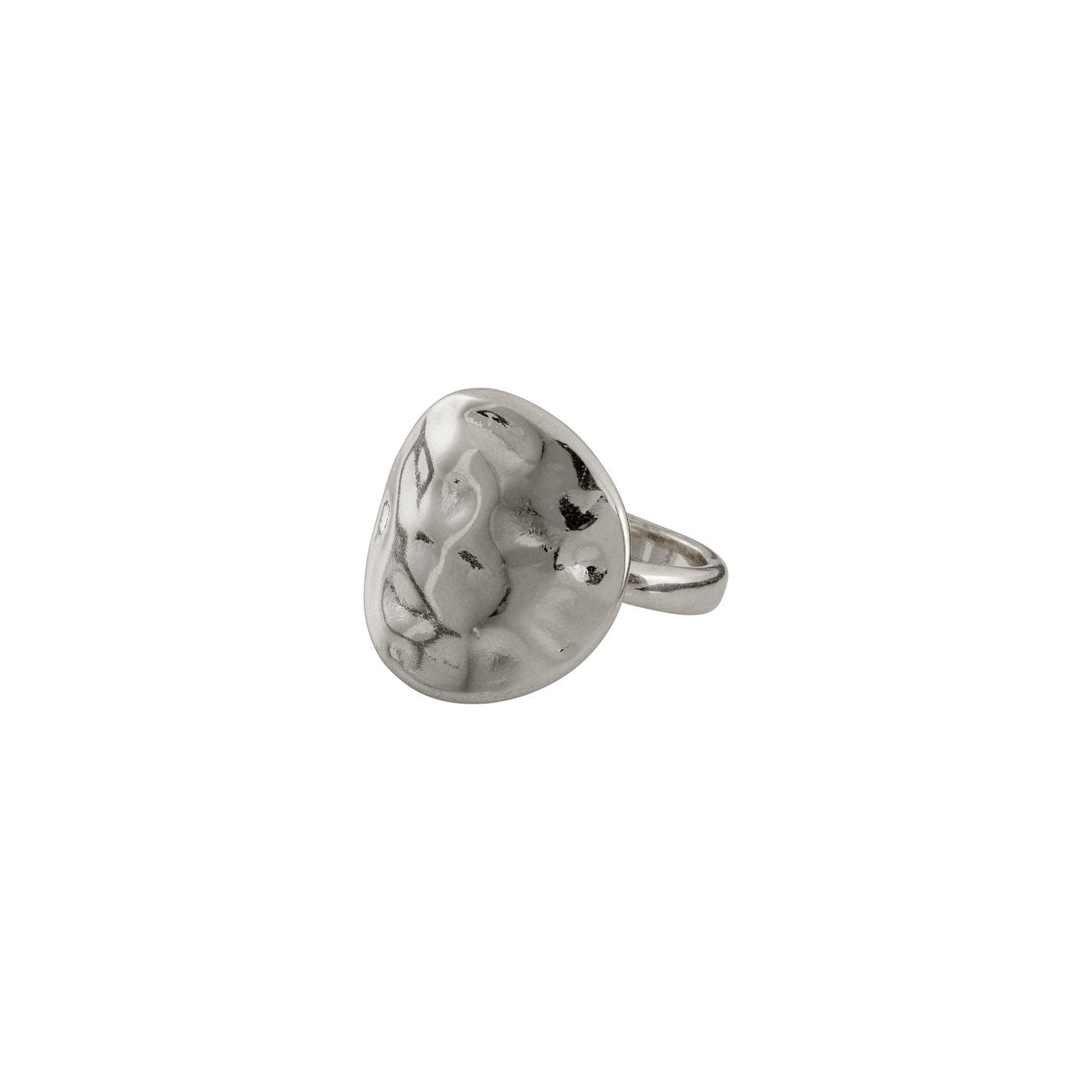 Cornelia Silver-Plated Ring with Hammered Surface