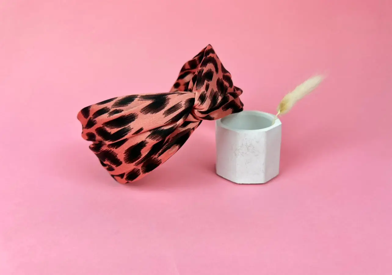Pink Leopard Foam hair Band