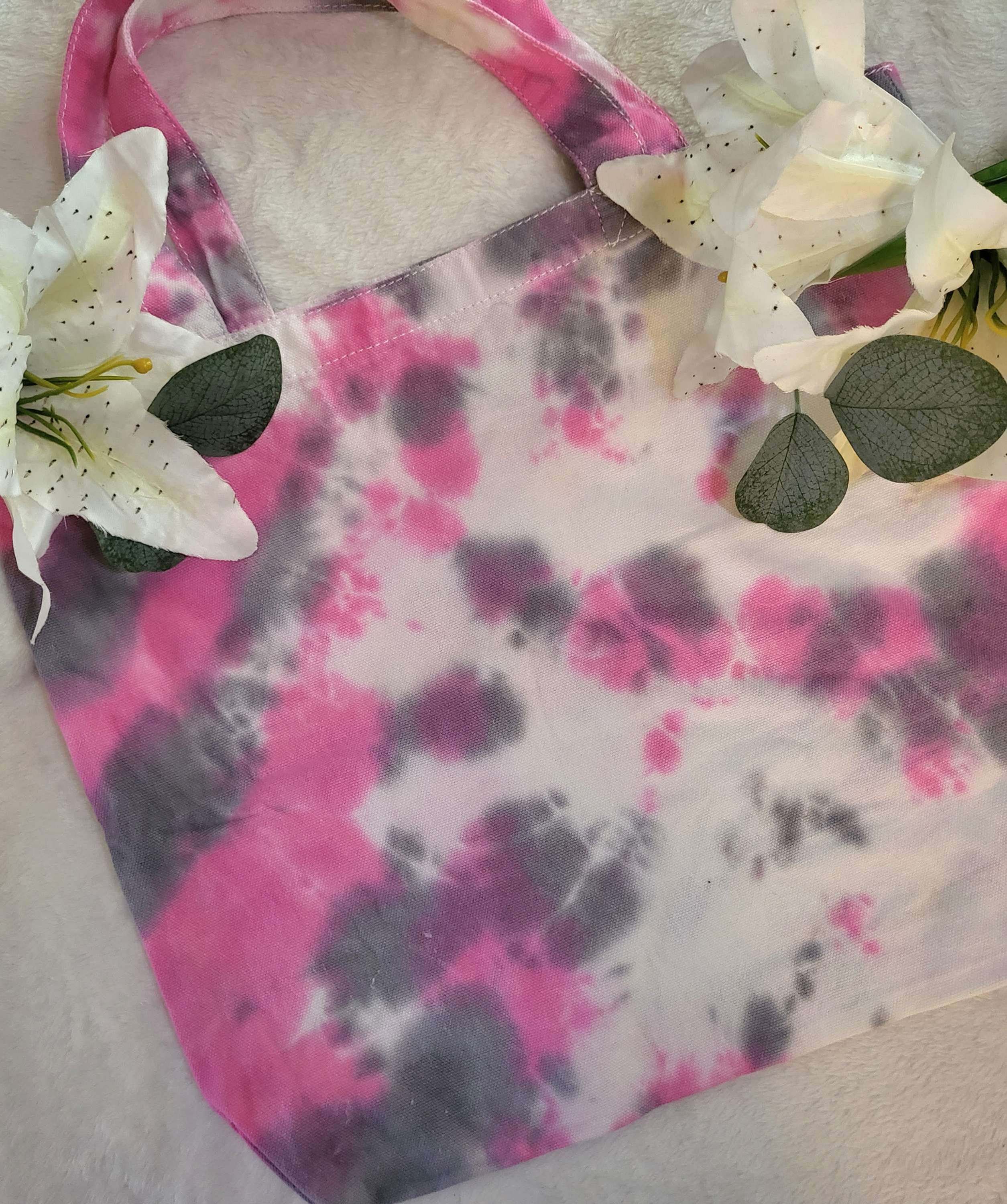 Pink and Grey Small Tote