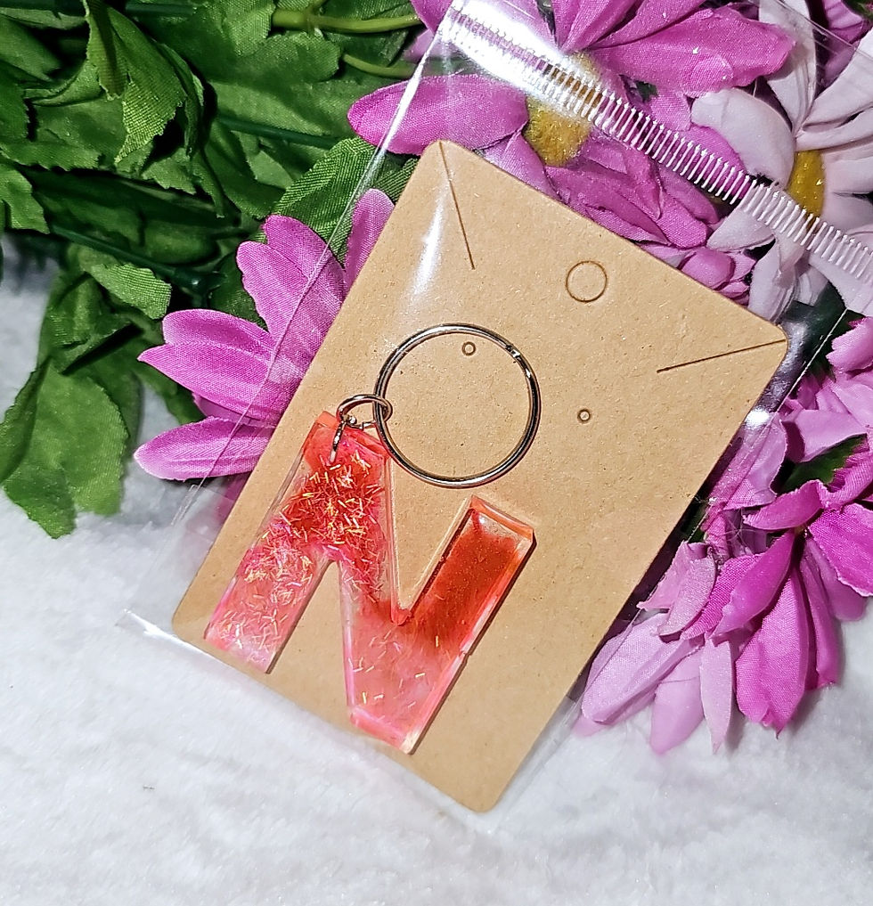 Thumbnail: Resin Letter Keychains 