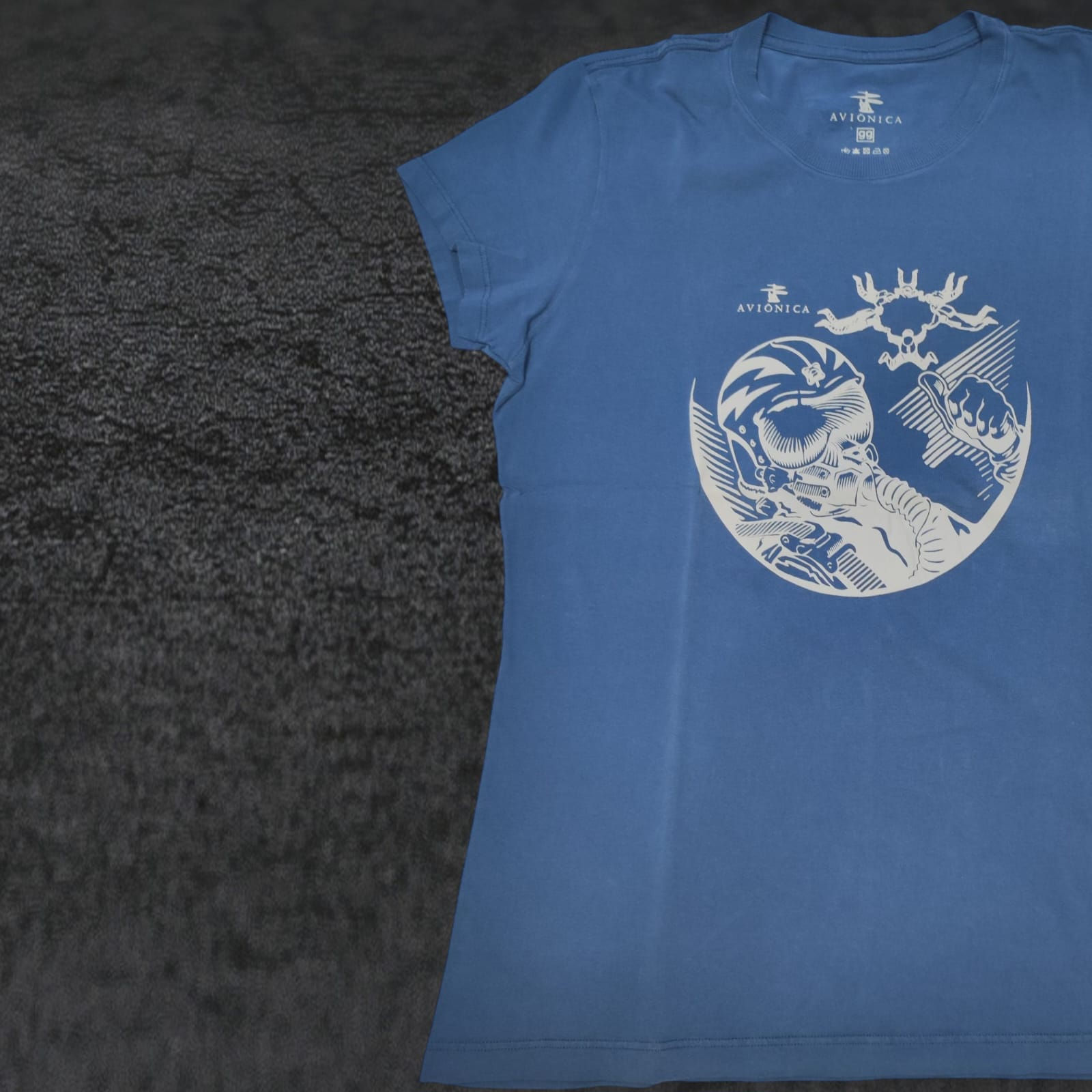 Camiseta Aviônica Feminina - Paraquedismo - Marinho - Tam GG