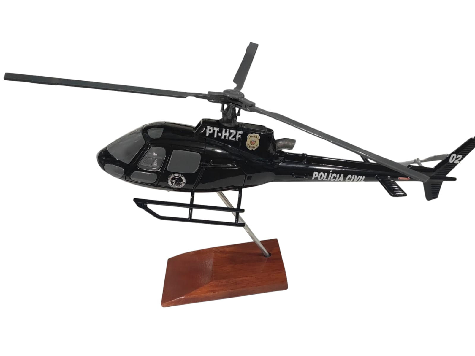 Miniatura Helicóptero Esquilo - Personalizado - Polícia Civil - Resina