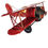 Miniatura: Avião Decorativo Biplano Fokker - Vermelho