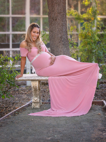 Dusty Rose Dress (With Optional Flowing Train)