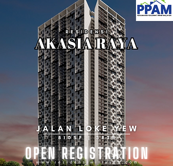 PPAM Akasia Raya in Jalan Loke Yew | RM240K | 810sf | 3 rooms