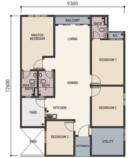 rumah selangorku in bandar sungai long 905sf - type A2