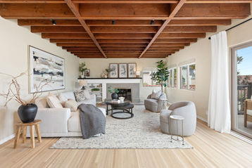 Living room after staging