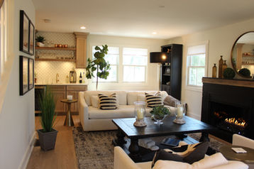 Gas Fireplace
Wet bar