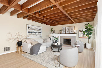 Living room after staging