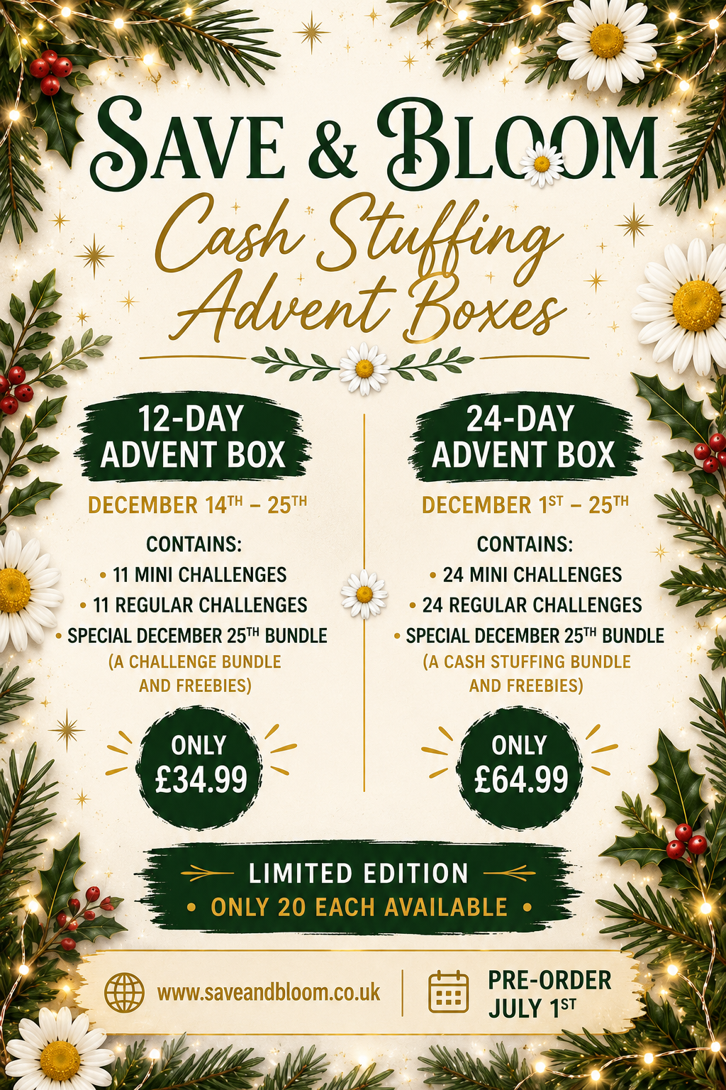 Christmas Advent Calendar Boxes with FREE SHIPPING!