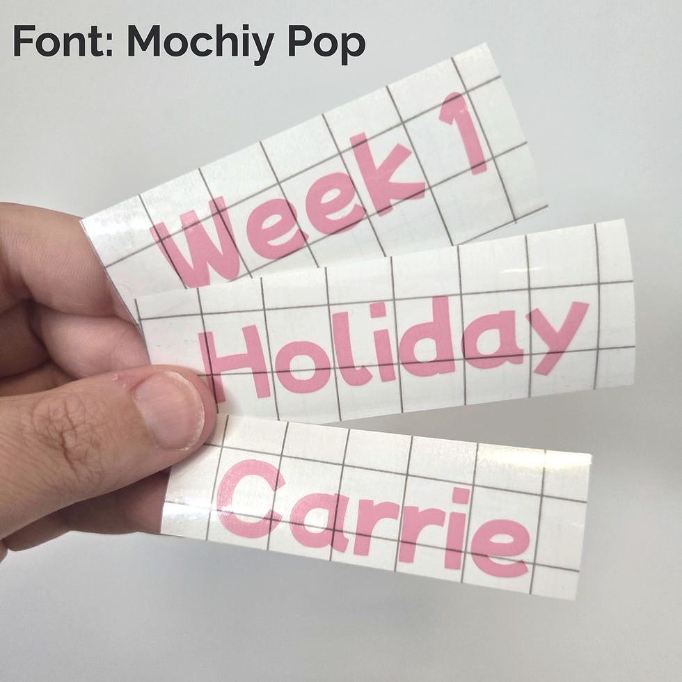 Thumbnail: Personalised DIY Vinyl Binder Spine Lettering