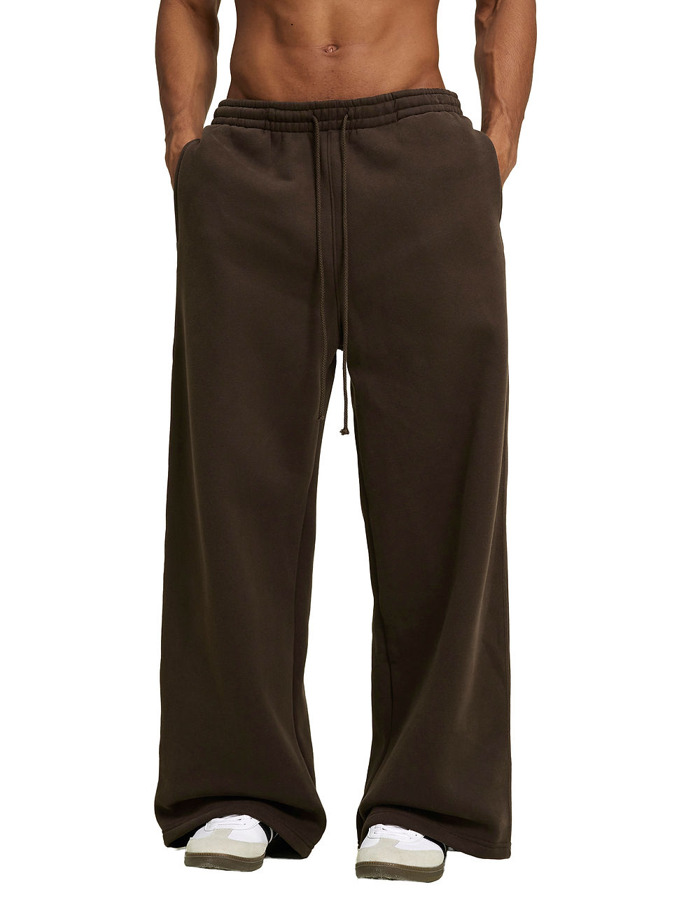 Thumbnail: Rachvid Wears Fleece Drawstring Straight-Leg Sweatpants