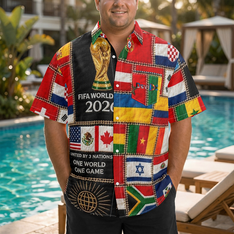 Thumbnail: 1388. World Cup Plus Size All-Over Print Hawaiian Shirt