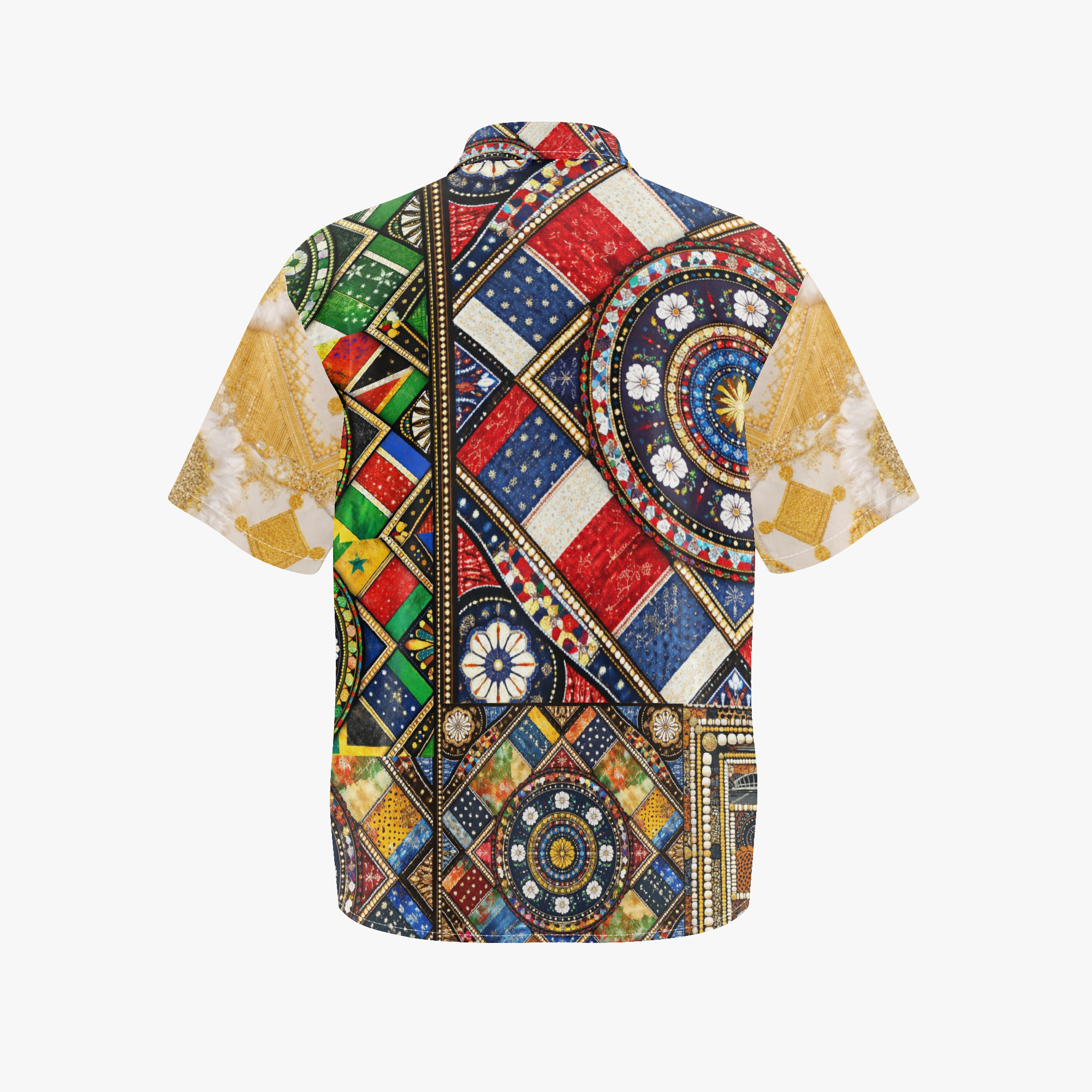 1388. DaviDÉ Plus Size All-Over Print Hawaiian Shirt