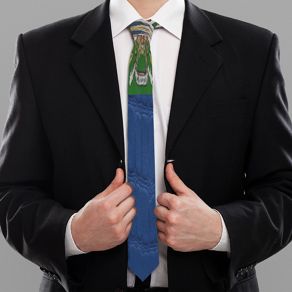 Thumbnail: Rachvid Wears Haitian-Flag Unisex Tie