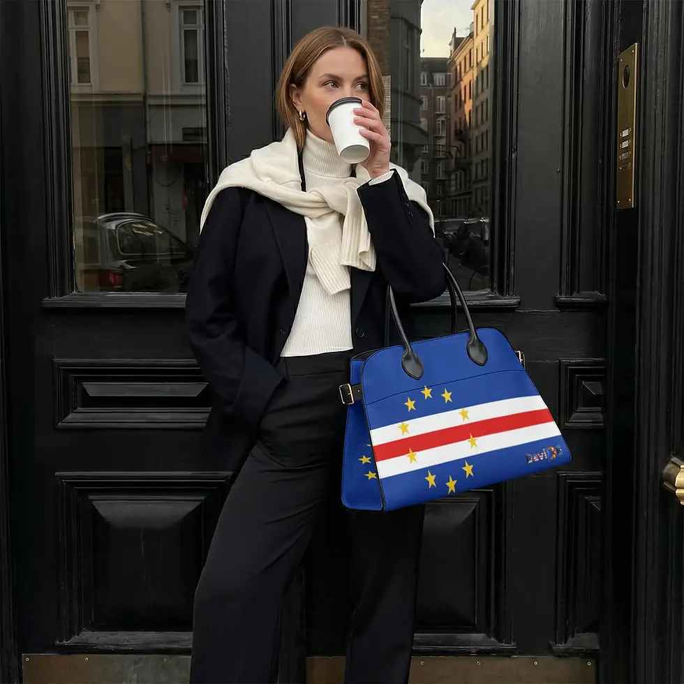 Thumbnail: 1449. Cape Verde Structured PU Leather Top Handle Bag
