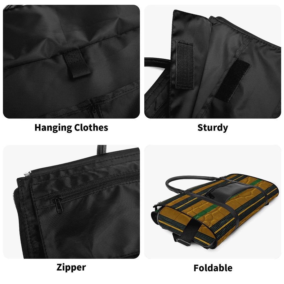 Thumbnail: Rachvid Igala Leather Duffle Bag Foldable Travel Bag