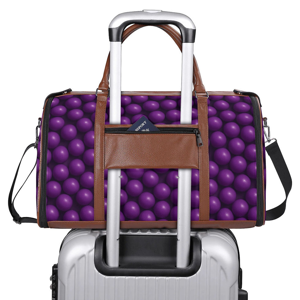 Thumbnail: Enyioma Personalized Leather Duffle Bag Foldable Travel Bag