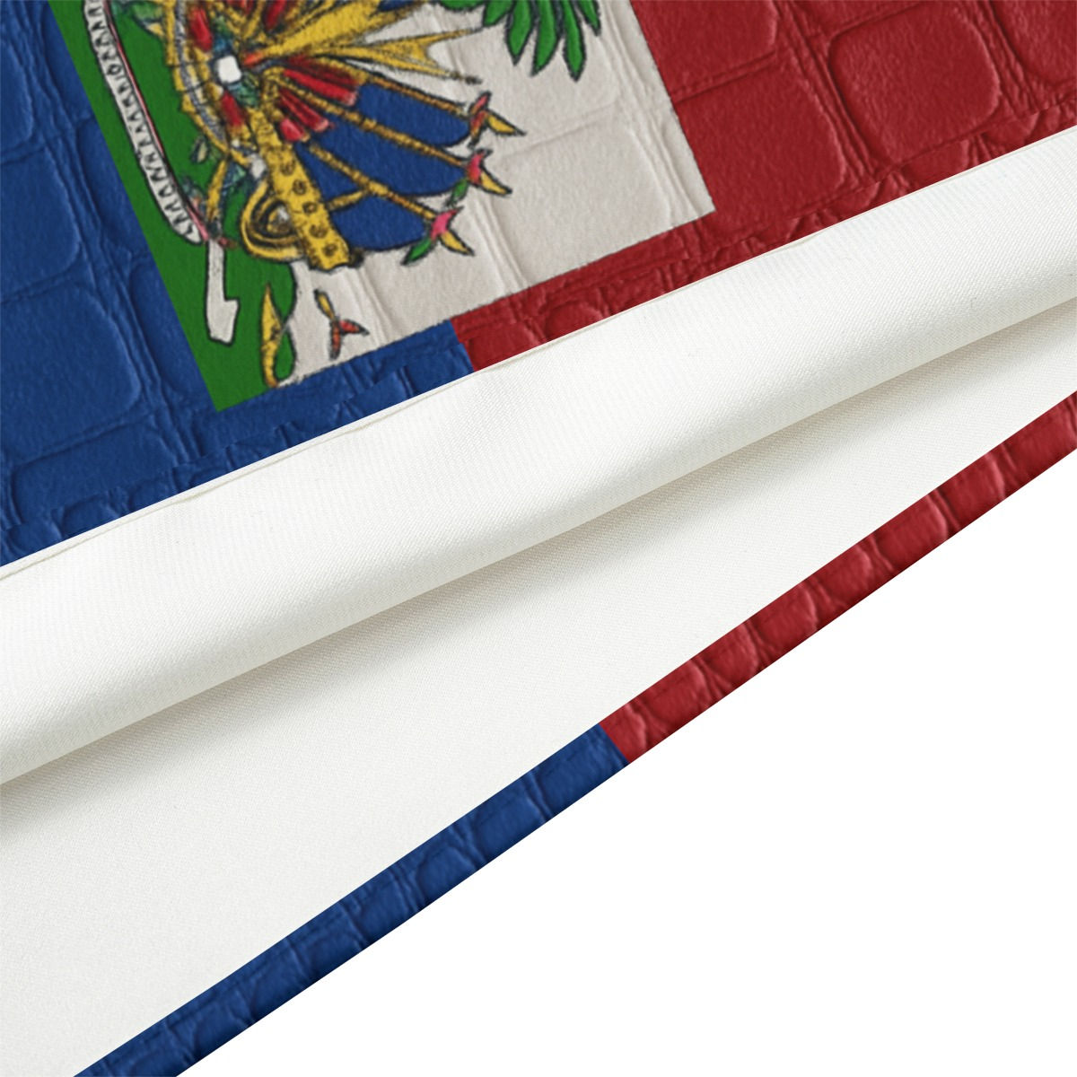 Rachvid Wears Haitian Flag Unisex Silk Bandana