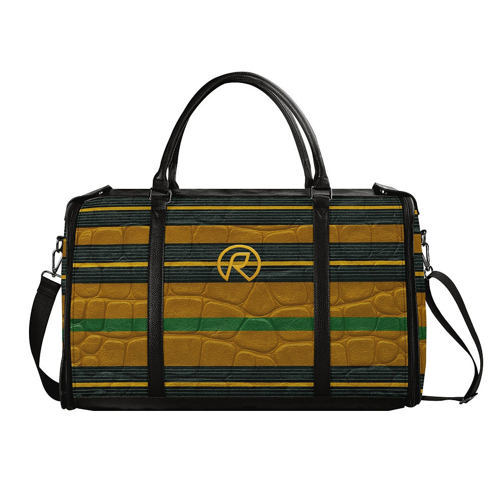 Thumbnail: Rachvid Igala Leather Duffle Bag Foldable Travel Bag
