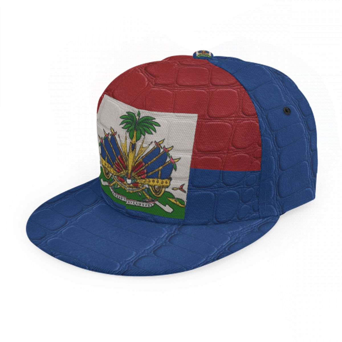  Rachvid Wears Haitian Flag Baseball Cap With Flat Brim