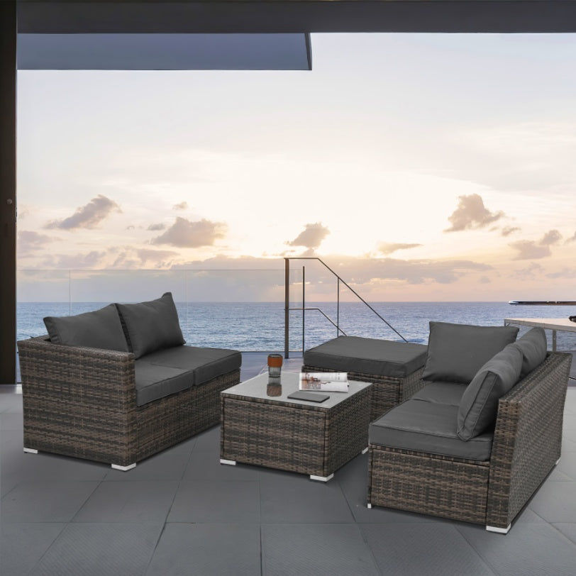 Thumbnail: Patio Furniture, Outdoor Furniture, Seasonal PE Wicker Furniture, 4 Set Wicker F