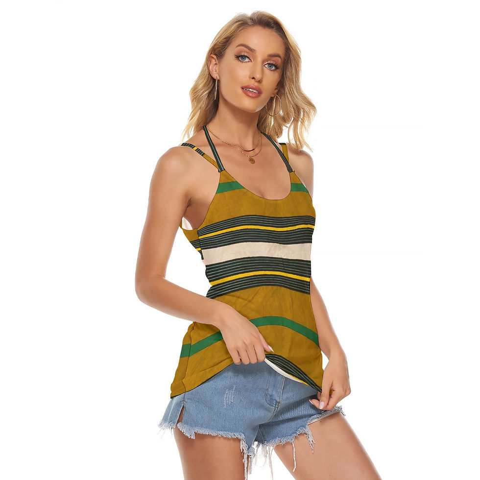 Thumbnail: All-Over Print Women's Halter Top With Backless