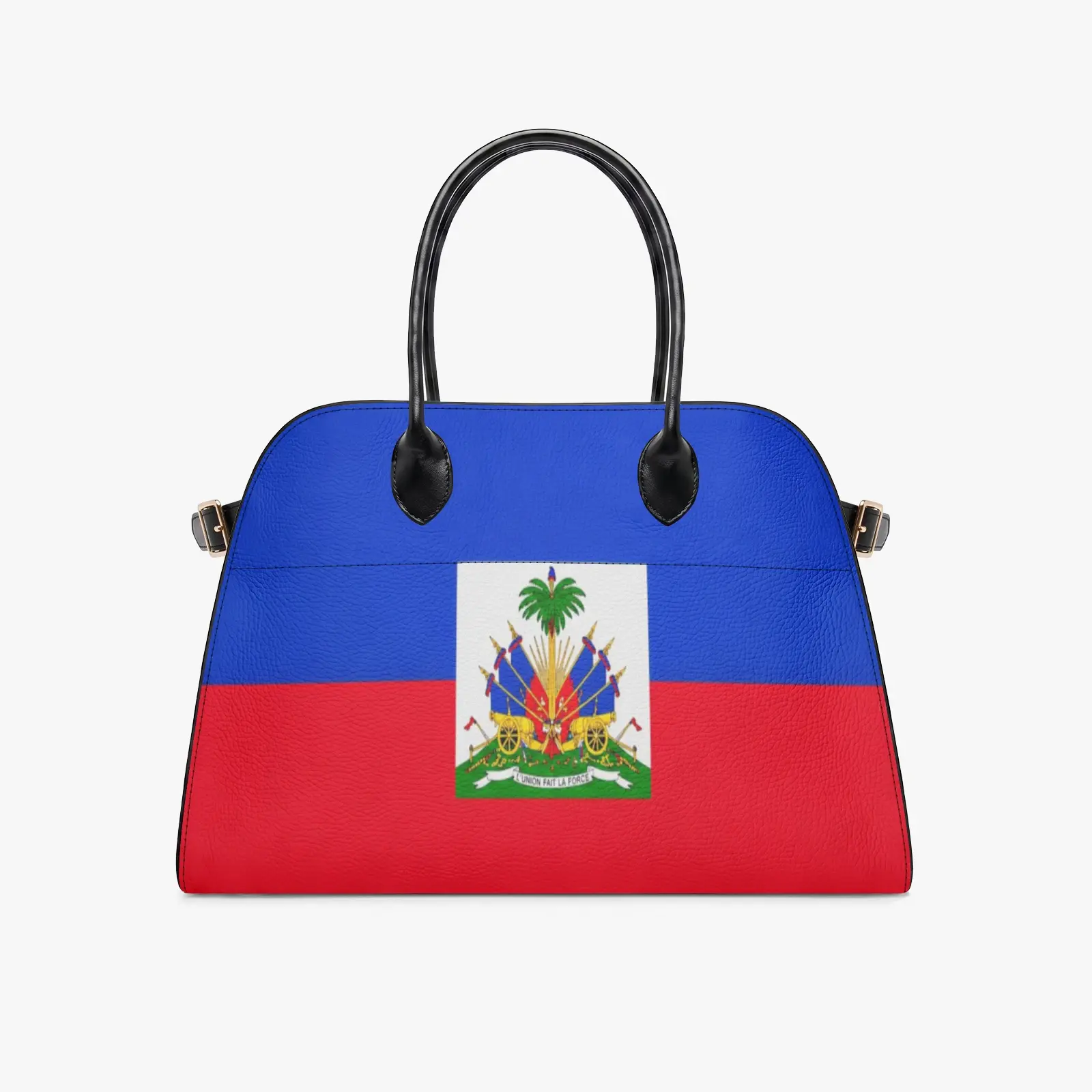 1449. Haitian Structured PU Leather Top Handle Bag