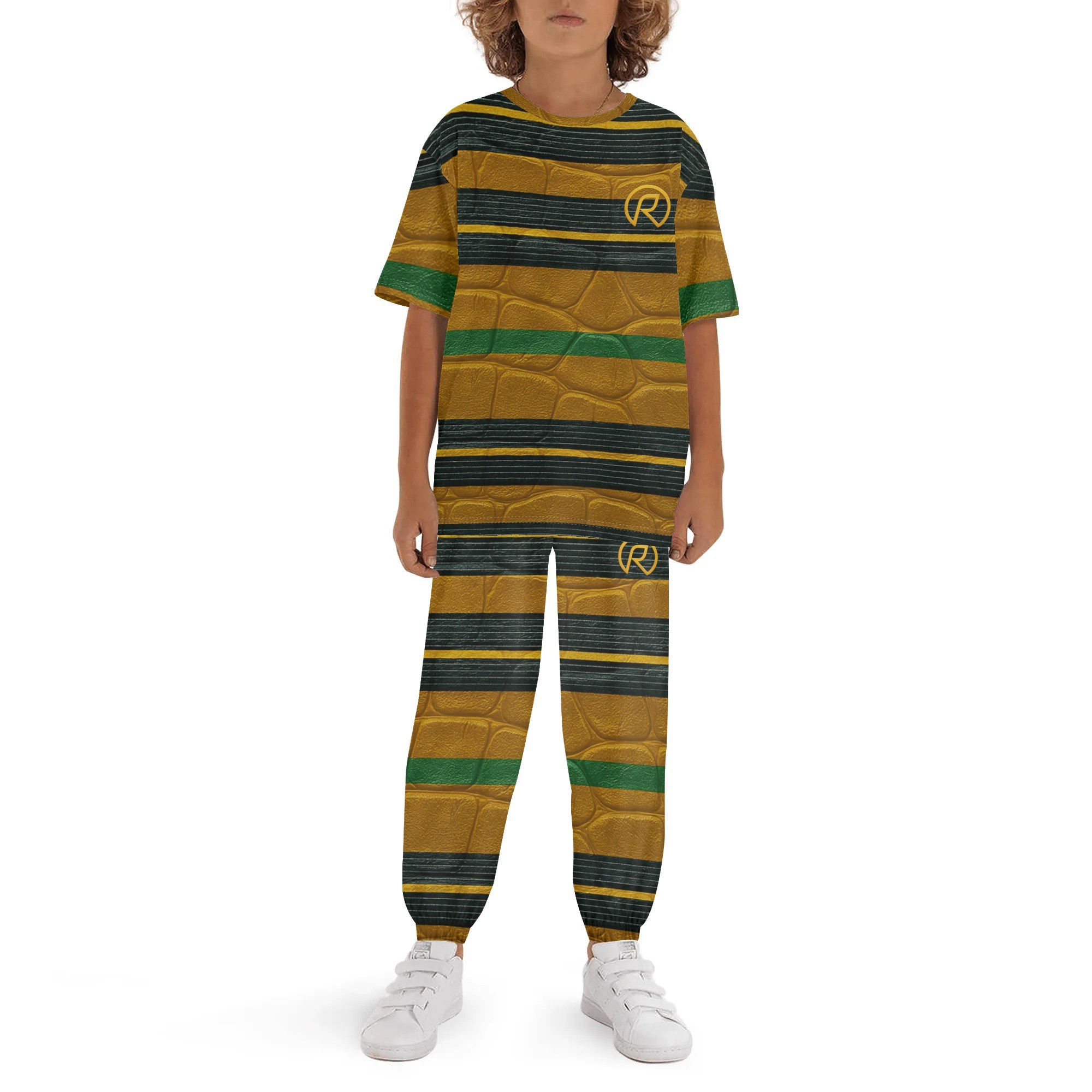 Rachvid Igala Children's Sleepwear Short Sleeve Shirt and Long Pants Set