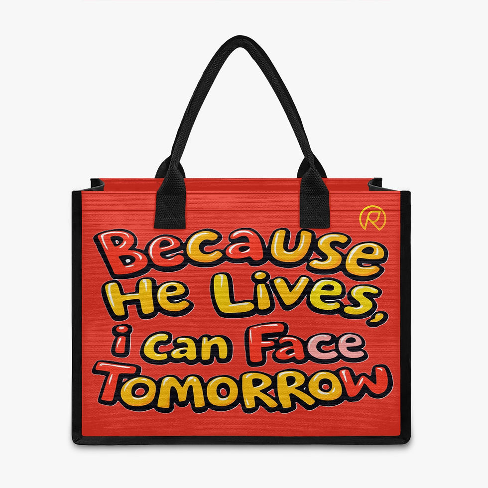 Thumbnail: 757. Rachvid Gospel AOP Shopping Tote Bag