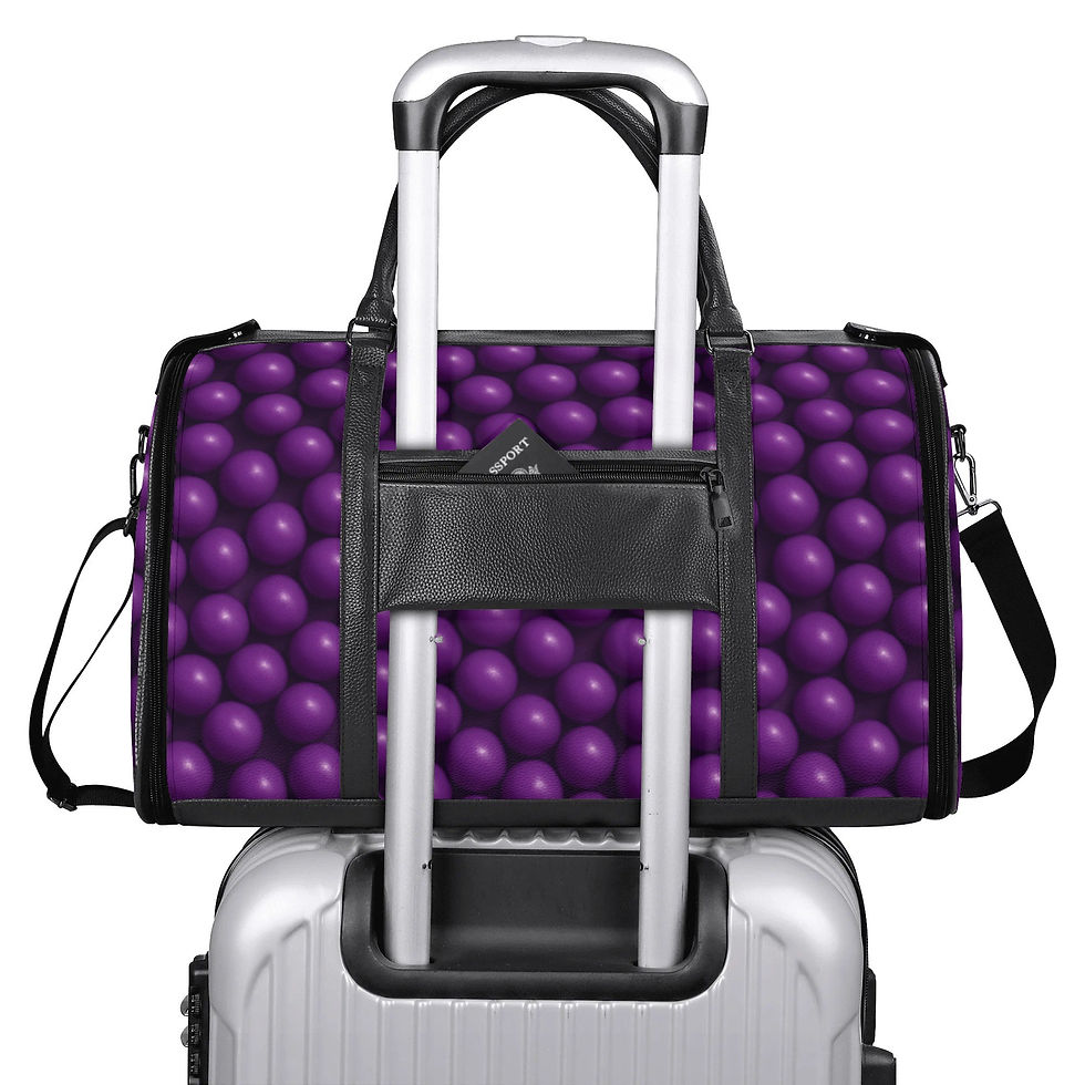 Thumbnail: Enyioma Personalized Leather Duffle Bag Foldable Travel Bag