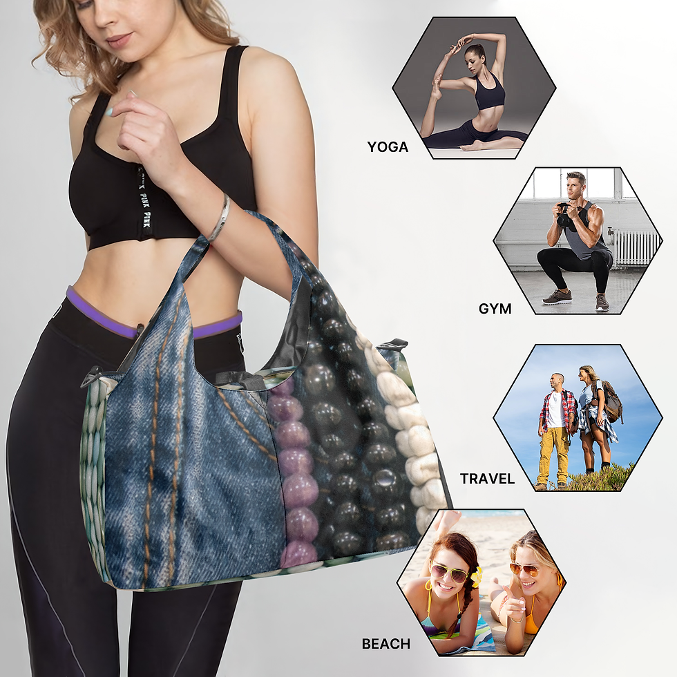 Thumbnail: 1329. DaviDE Fashion Canvas Sports Bag