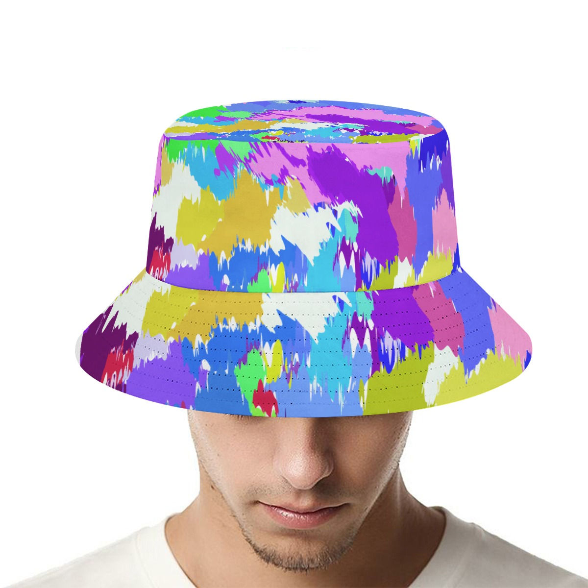Rachvid Wears Multi-Color Bucket Hat