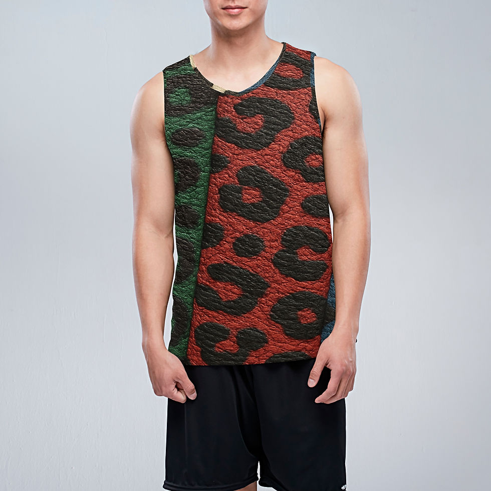 Thumbnail: 934. Rachvid Leopard Multi-colored Adults Basketball Jersey