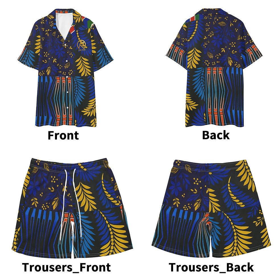 Thumbnail: Rachvid Men's Regular Fit Hawaiian Short Sleeve Shirt and Shorts Set