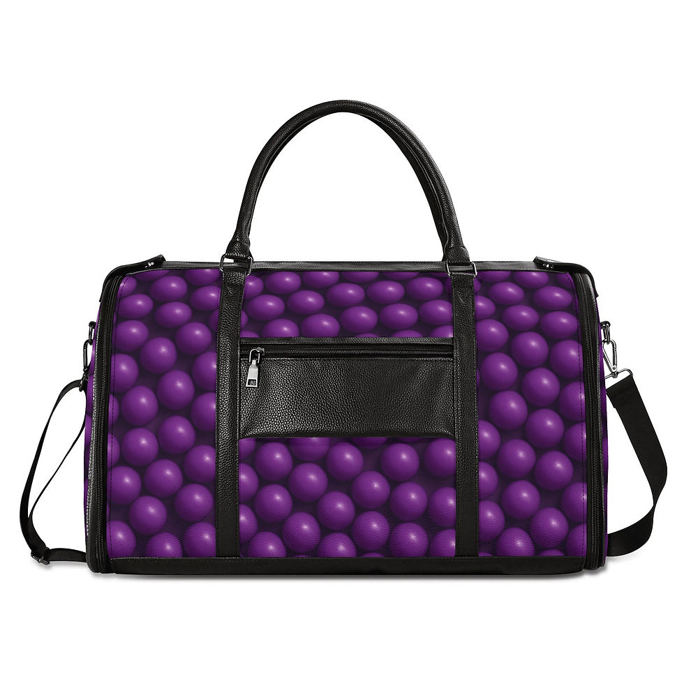 Thumbnail: Enyioma Personalized Leather Duffle Bag Foldable Travel Bag