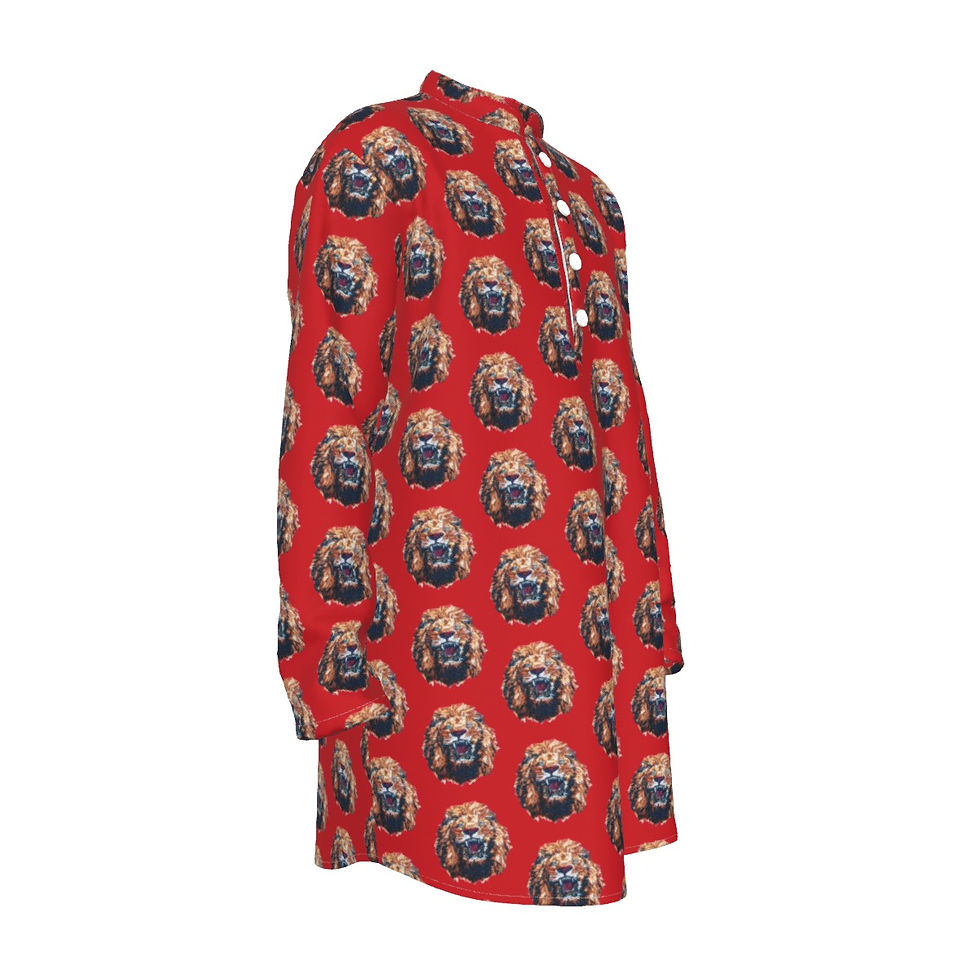 Thumbnail: DaviDÉ Isi-Agu Men's Stand-up Collar Long Shirt
