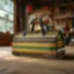 Thumbnail: 1432. Igala Canvas Large Capacity Barrel Bag for Tools & Gym Gear