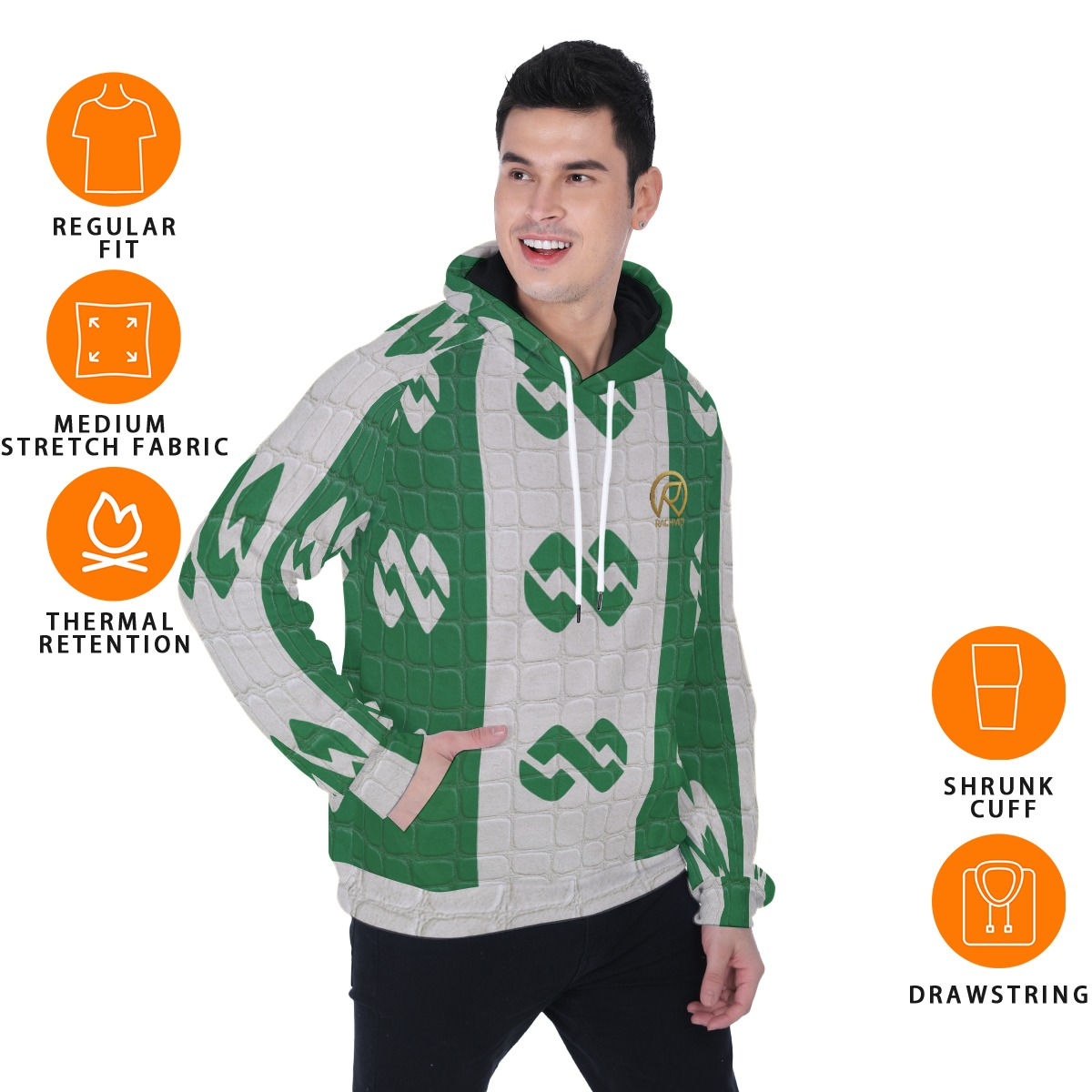 Rachvid Wears Tinubu Men's Heavy Fleece Raglan Hoodie