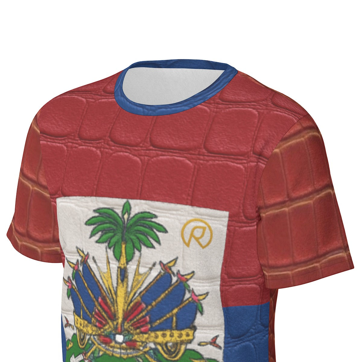 Rachvid Wears Haitian-Flag Men's O-Neck T-Shirt | 190GSM Cotton