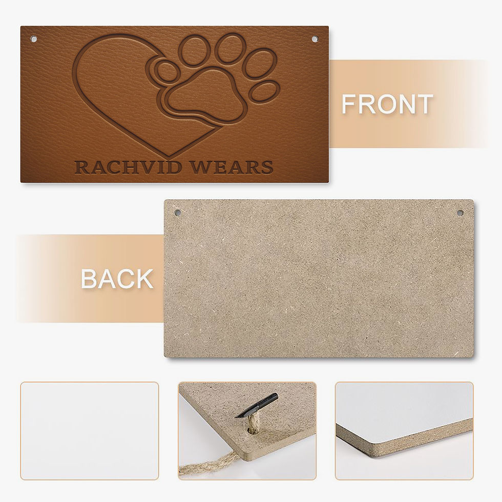 Thumbnail: 720. DaviDÉ Dog's love Wooden Door Plate